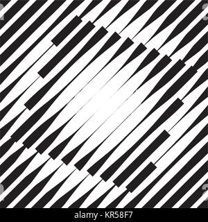 Halftone texture from black lines with different width and shape. Suitable for logo or other design Stock Vector