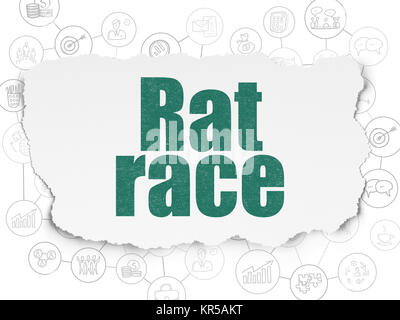 Finance concept: Rat Race on Torn Paper background Stock Photo