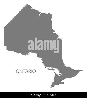 Ontario Canada Map grey