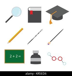 Simple Education Related Icons Vector Graphic Illustration Design Stock Vector