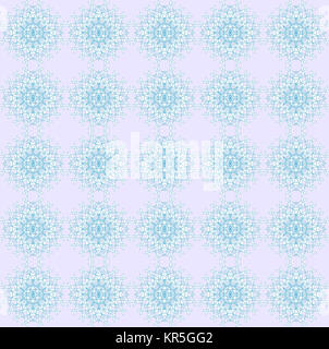 Abstract geometric seamless vintage background. Delicate regular laces pattern white and light blue on pastel purple, diamond pattern, ornate and dreamy. Stock Photo