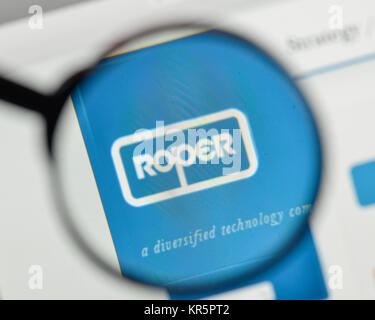 Milan, Italy - November 1, 2017: Roper Technologies logo on the website homepage. Stock Photo