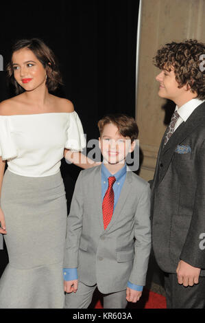 (L-R) Isabela Moner, Iain Armitage, and Gaten Matarazzo attend CNN Heroes 2017 at the American Museum of Natural History on December 17, 2017 in New York City. Credit: Ron Adar/Alamy Live News Stock Photo