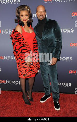 New York, USA. 17th Dec, 2017.  Andra Day(L) and Common attend 11th Annual CNN Heroes: An All-Star Tribute at American Museum of Natural History on December 17, 2017 in New York City. Credit: Ron Adar/Alamy Live News Stock Photo