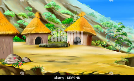 Animated Village Background Cartoon