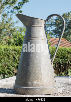 old pewter pitcher Stock Photo