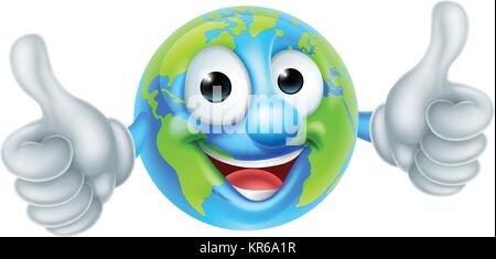 Cartoon World Earth Day Globe Character Stock Vector