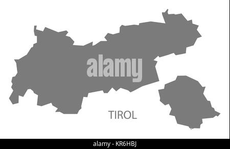 Tirol Austra Map grey Stock Photo