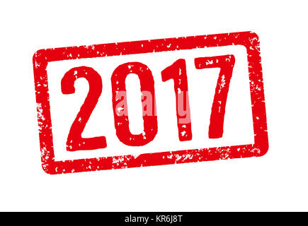 red stamp - 2017 Stock Photo