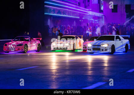 The Fast and Furious Live technical rehearsal at the NEC, Birmingham, before the world premiere on the 19th of January at the O2 in London. Stock Photo