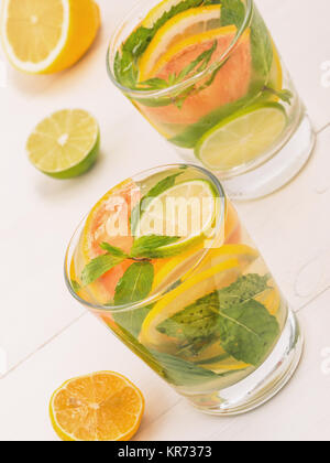Citrus homemade lemonade, summer drink Stock Photo