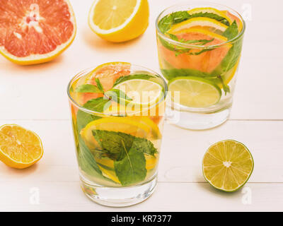 Citrus homemade lemonade, summer drink Stock Photo