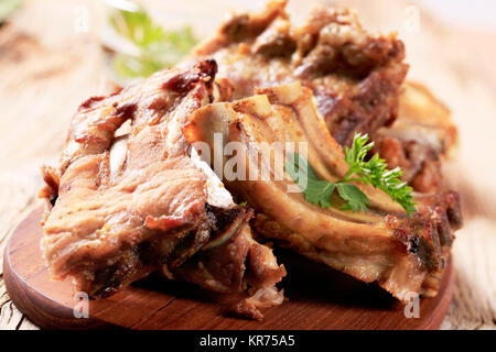 Roast pork ribs Stock Photo