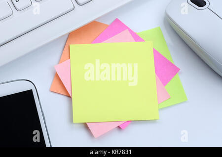 empty memo note note copy space copyspace message business concept desk Stock Photo