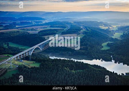 Air view of Froschgrundsee lake near Coburg in Germany Stock Photo