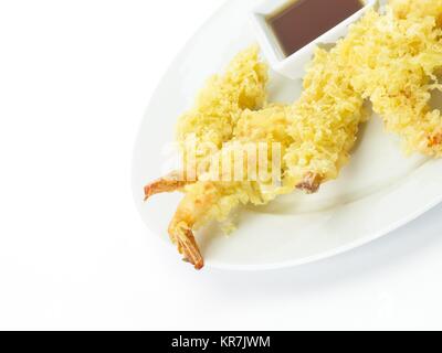 Tempura Fried shrimp Japanese style Stock Photo