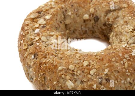 whole grain bagel Stock Photo