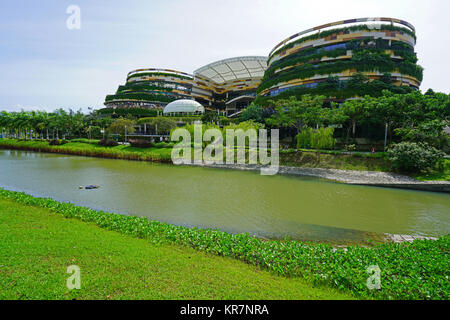 View of the Punggol Waterway park located along Sentul Crescent Road in ...