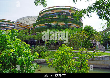View of the Punggol Waterway park located along Sentul Crescent Road in ...