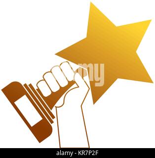 hands with star trophy winner icon Stock Vector Image & Art - Alamy
