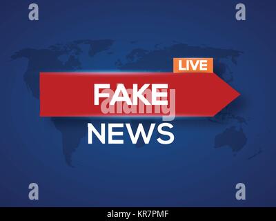 Breaking news. World news with map backgorund Stock Vector