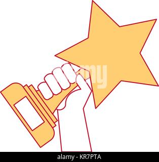 hands with star trophy winner icon Stock Vector Image & Art - Alamy