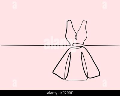 Silhouette holiday woman dress Stock Vector