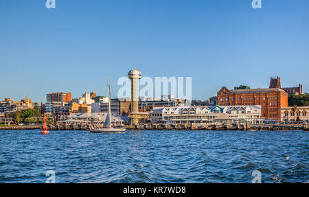 Australia, New South Wales, Hunter region, Newcastle, view of Queens Wharf and the Queens Wharf Tower Stock Photo