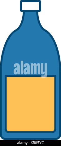 Glass bottle with drink icon vector illustration graphic design Stock Vector