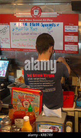 Red Arrow diner Manchester NH Stock Photo