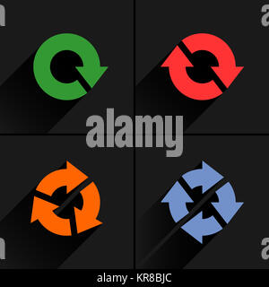 Color arrow loop, refresh, reload, rotation icon Stock Photo
