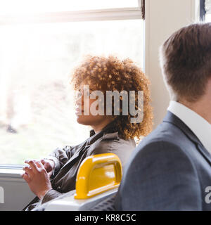 Commuting on the train Stock Photo