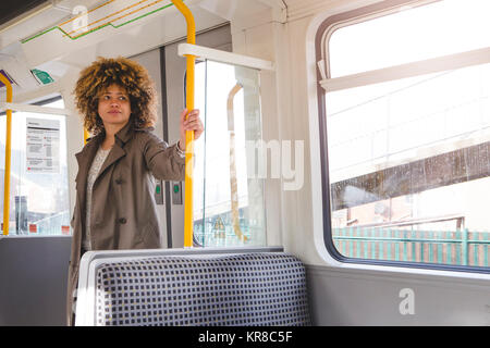 Commuting on the train Stock Photo