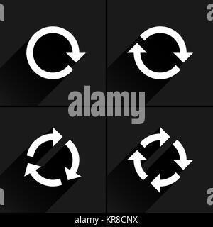 Blue arrow refresh, reload, rotation, repeat sign Stock Photo