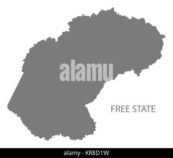 Free State South Africa Map grey Stock Photo