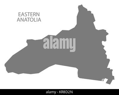 Eastern Anatolia Turkey Map grey Stock Photo