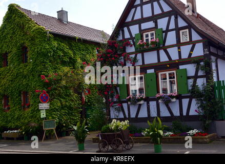 tudor style house in rheinzabern Stock Photo