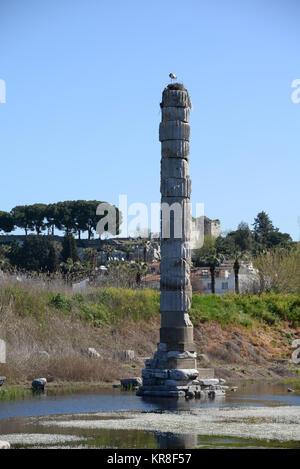 column of artemis temple in selcuk Stock Photo