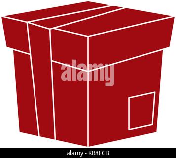 Cardboard box isolated icon vector illustration graphic design Stock Vector