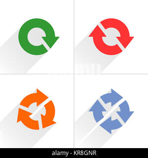 Color arrow loop, refresh, reload, rotation sign Stock Photo