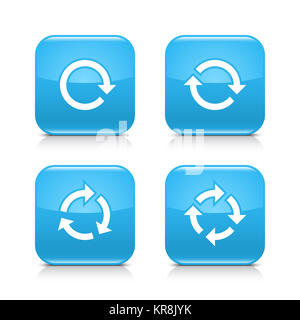 Blue arrow refresh, reload, rotation, repeat sign Stock Photo