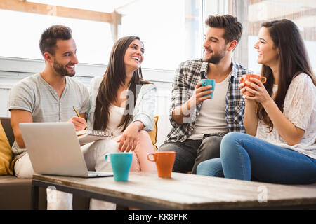 Friends studying Stock Photo