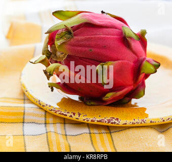 Pitahaya also called pitaya or dragon fruit Stock Photo