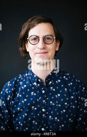 Portrait of man with glasses Stock Photo