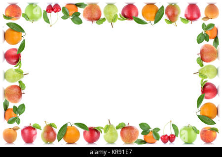 fruit apple orange fruit apples apricot oranges cherries fruit frame copy space copyspace Stock Photo