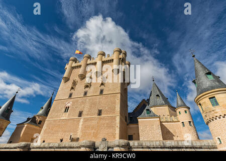 SEGOVIA. SPAIN. - October 19, 2017 Ancient Alcazar castle in Segovia. Spain. Stock Photo