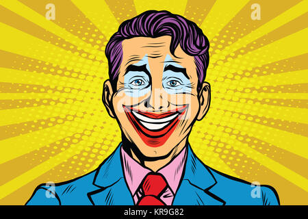 Clown smile joker face Stock Photo