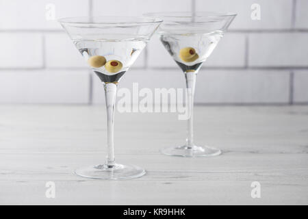 Fresh home made vodka martini cocktails Stock Photo