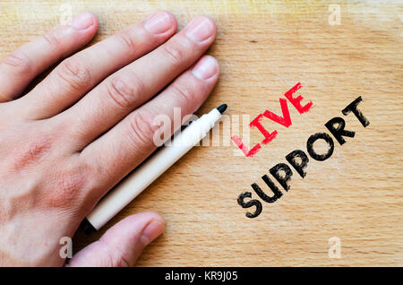 Live support text concept Stock Photo