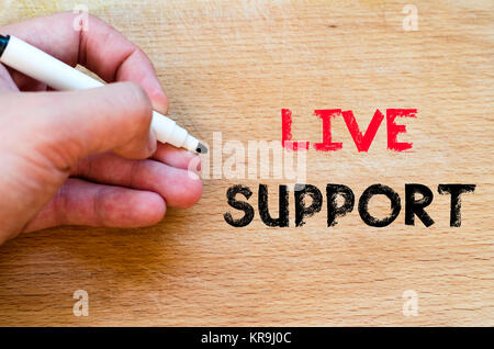 Live support text concept Stock Photo